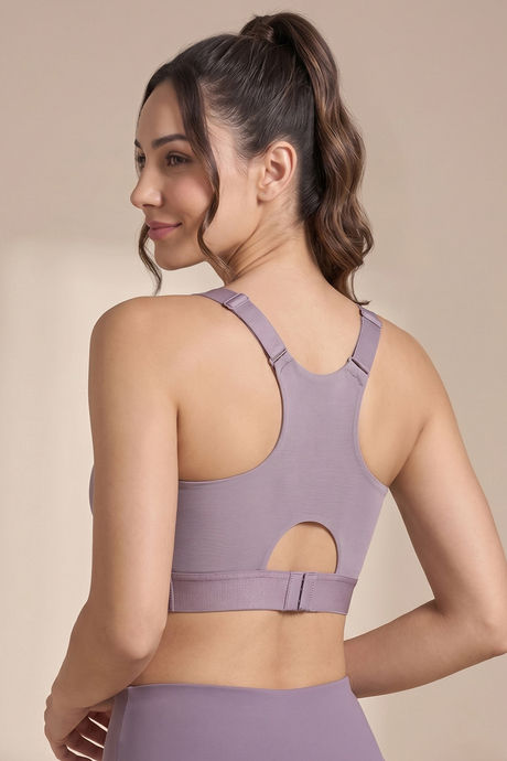 Zelocity High Impact Moisture Wicking Sports Bra - Purple Dove — image 5